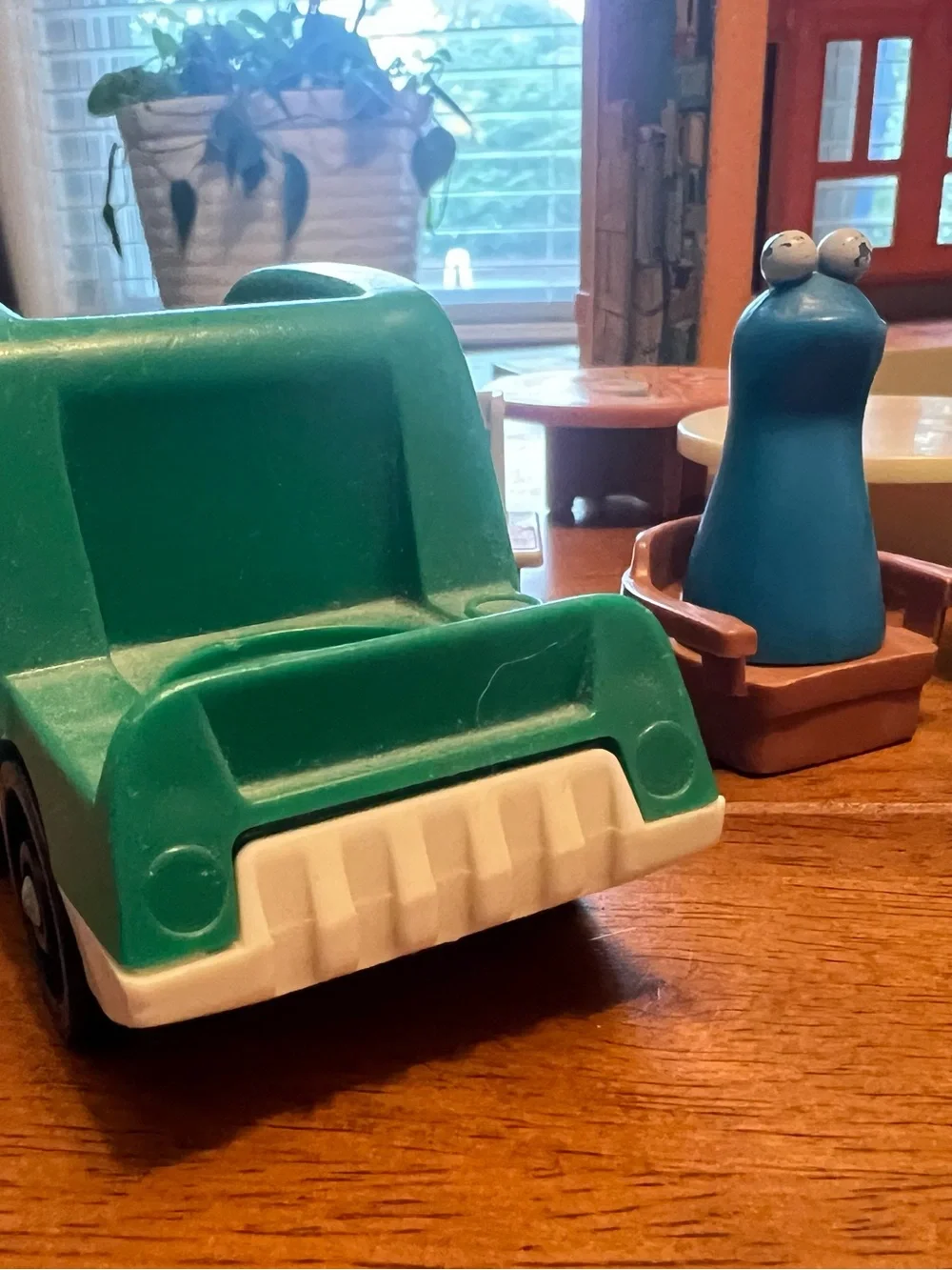 Fisher-Price Vintage Play Family Two-Building Set with bonus Cookie Monster